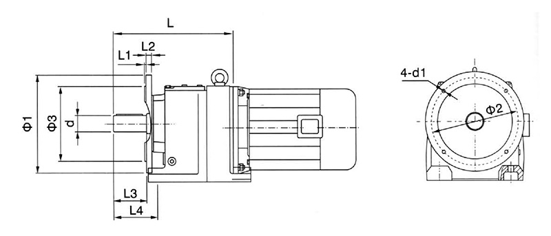 Shape and installation dimensions