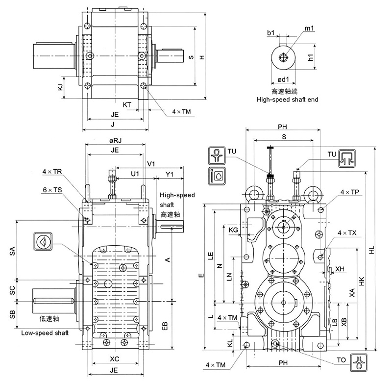 Shape and installation dimensions