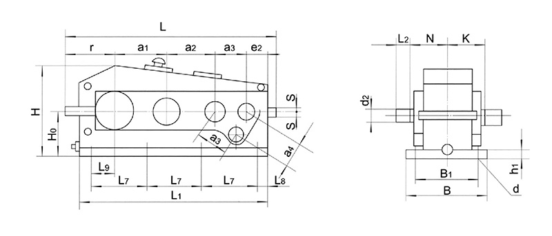 Shape and installation dimensions