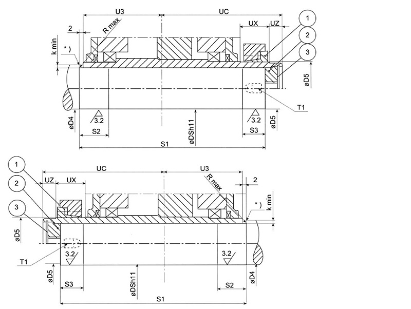 Shape and installation dimensions
